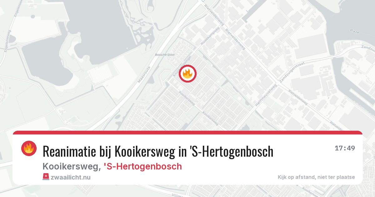 Reanimatie bij Kooikersweg in 'S-Hertogenbosch — 25 mei 2026
