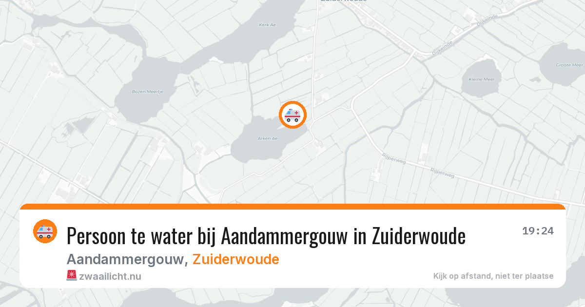 Persoon te water bij Aandammergouw in Zuiderwoude — 29 apr 2026