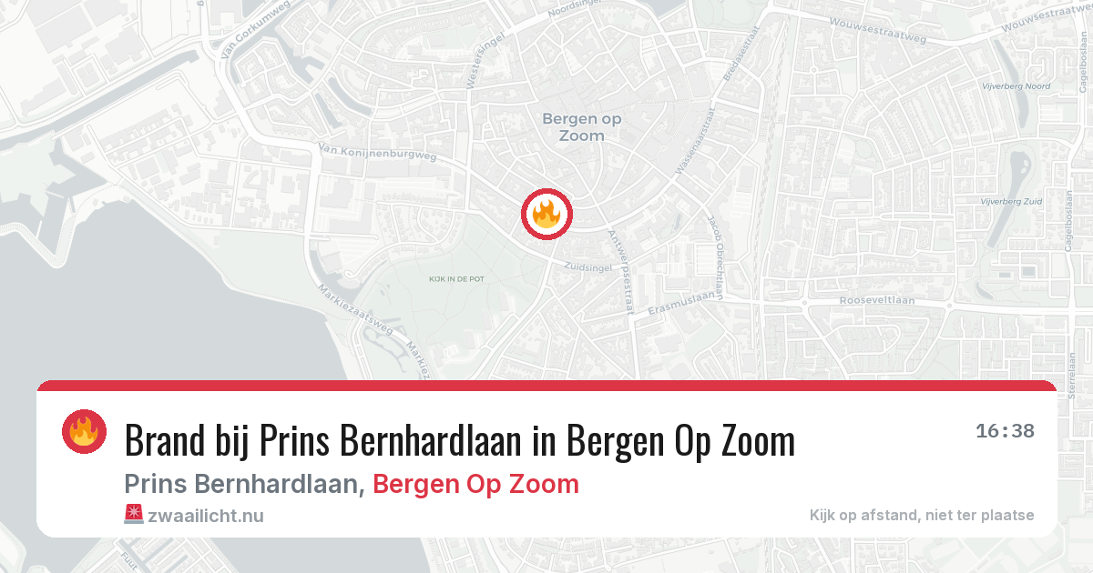 Brand bij Prins Bernhardlaan in Bergen Op Zoom — 3 jun 2026