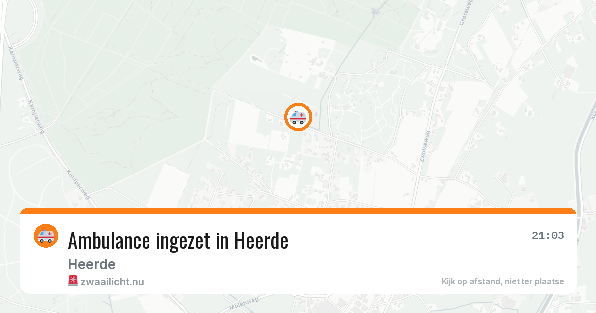 Ambulance ingezet in Heerde — 15 jul 2026