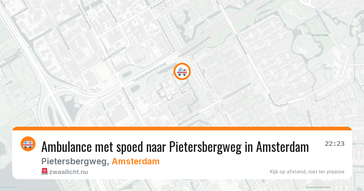 Ambulance met spoed naar Pietersbergweg in Amsterdam — 28 jan 2026