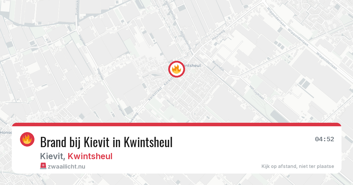 Brand bij Kievit in Kwintsheul — 5 mei 2026