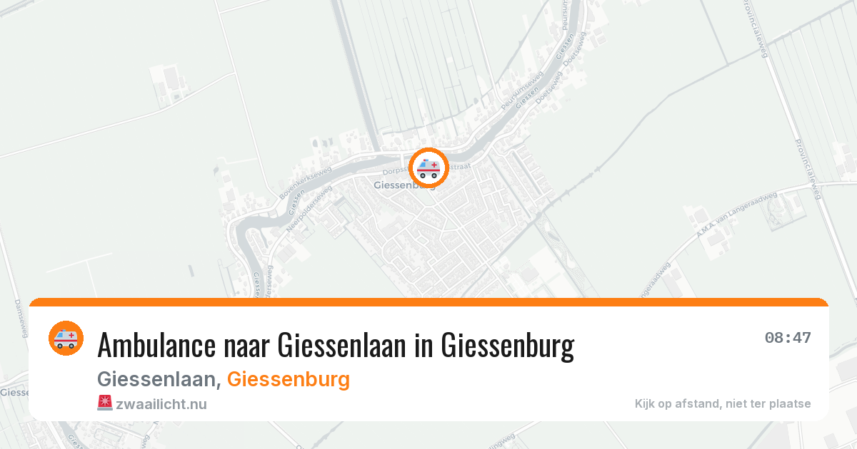 Ambulance naar Giessenlaan in Giessenburg — 21 jul 2026