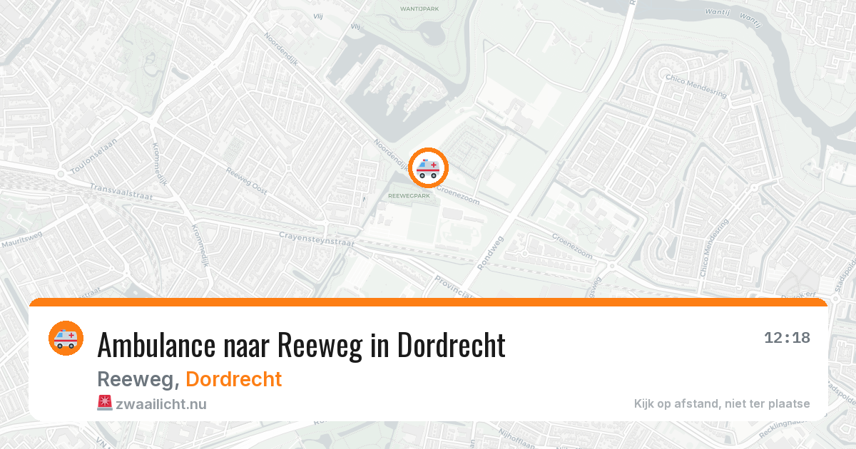 Ambulance naar Reeweg in Dordrecht — 23 mrt 2026