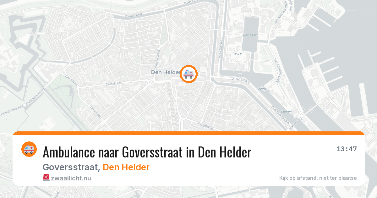 Ambulance naar Goversstraat in Den Helder — 2 apr 2026