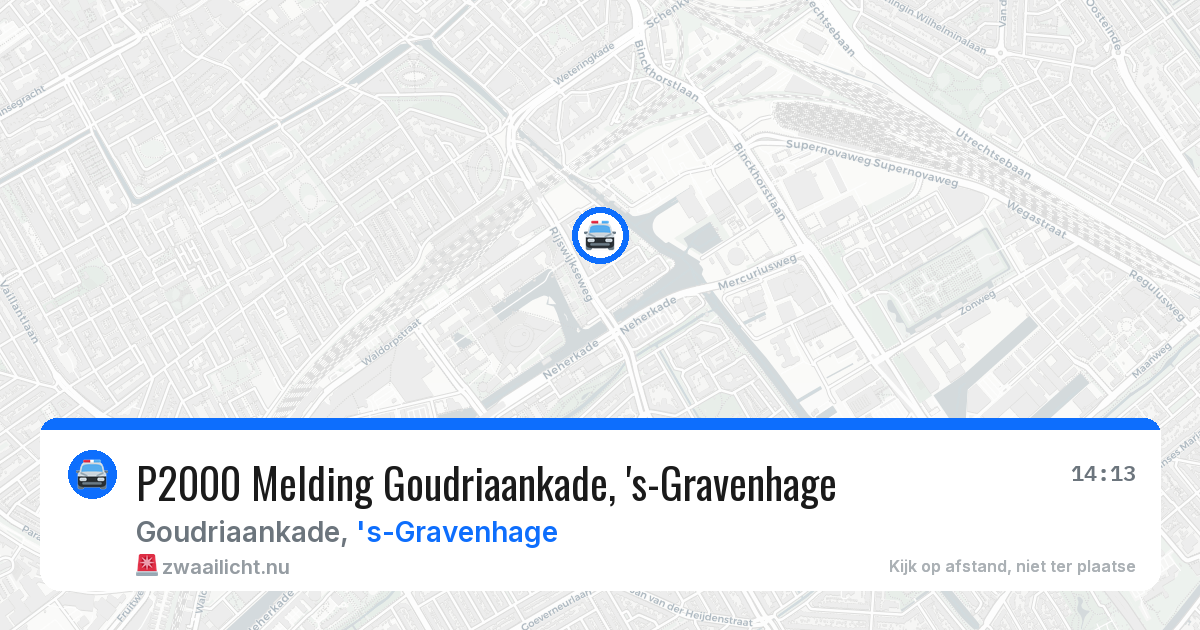P2000 Melding Goudriaankade, 's-Gravenhage — 24 mrt 2026