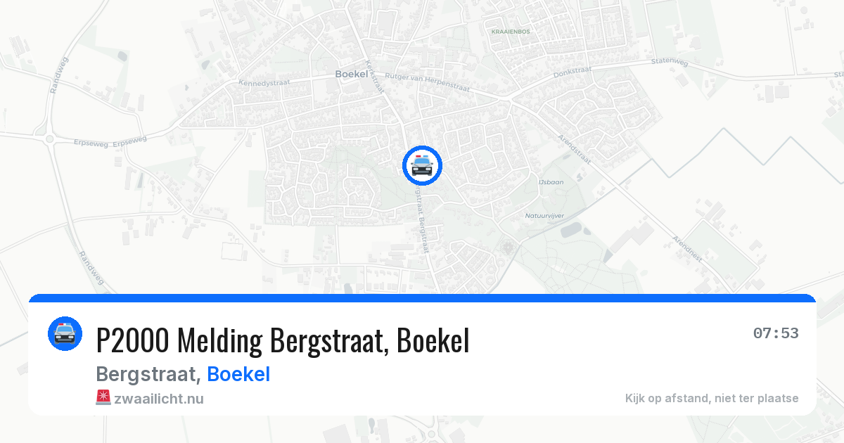 P2000 Melding Bergstraat, Boekel — 11 jul 2026