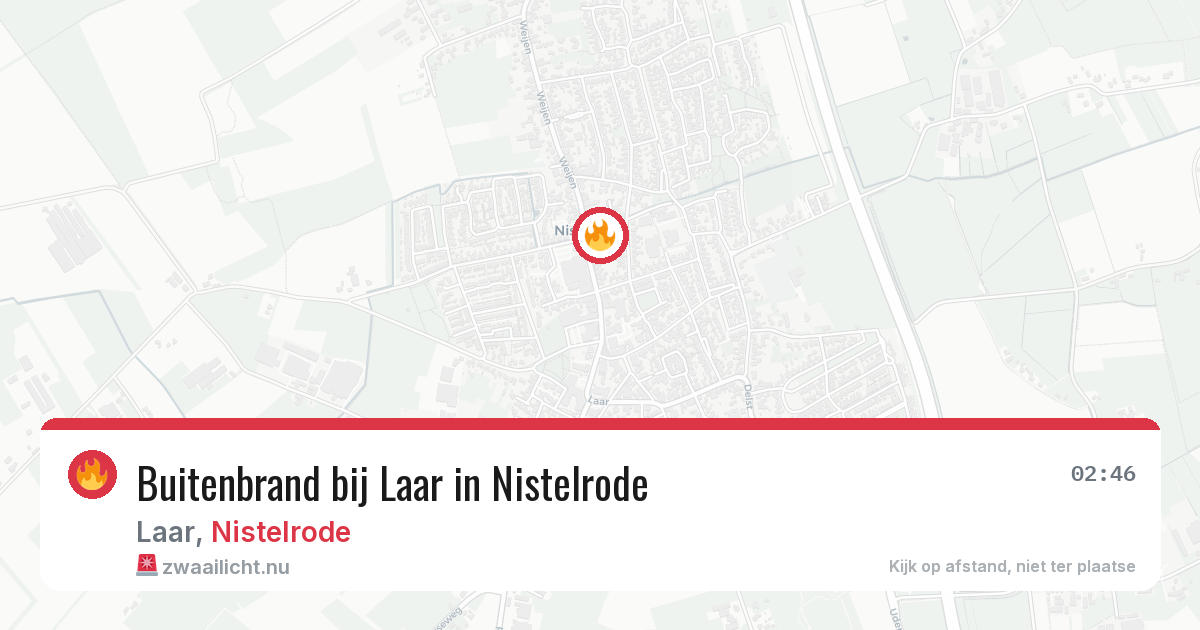 Buitenbrand bij Laar in Nistelrode — 25 mei 2026
