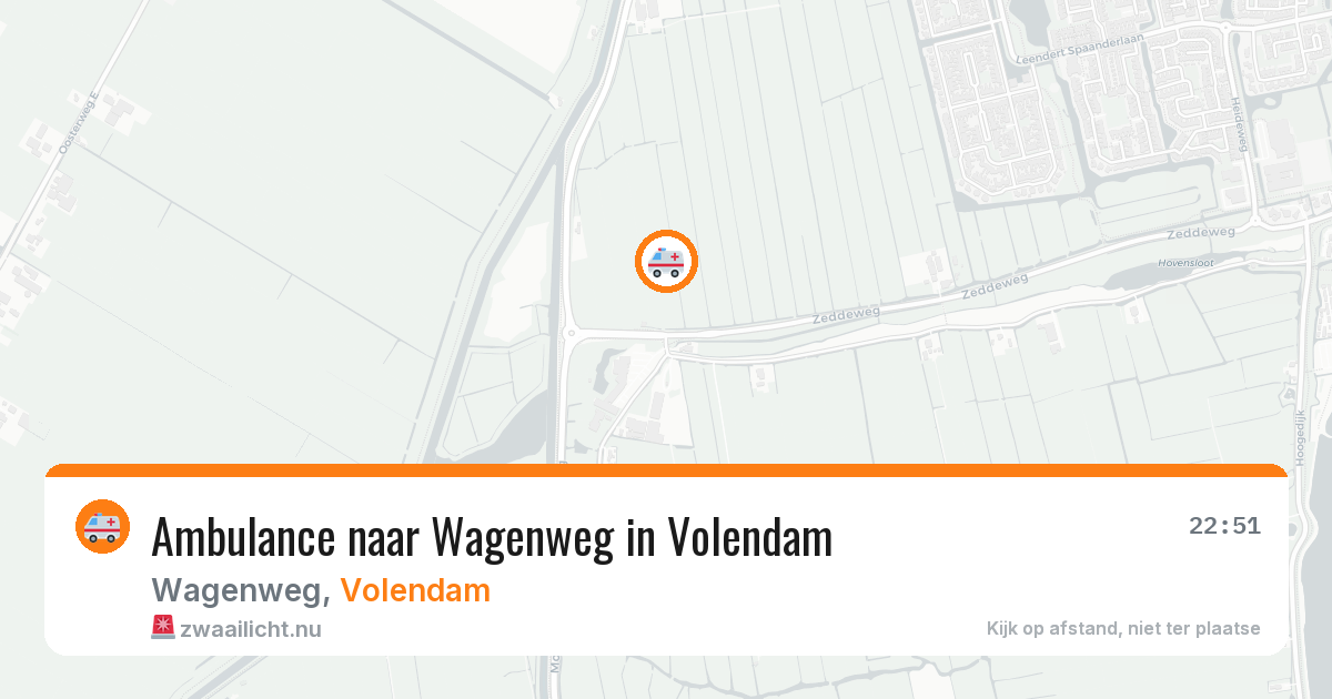 Ambulance naar Wagenweg in Volendam — 14 jul 2026