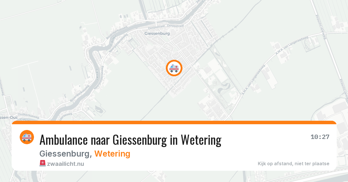 Ambulance naar Giessenburg in Wetering — 14 jul 2026