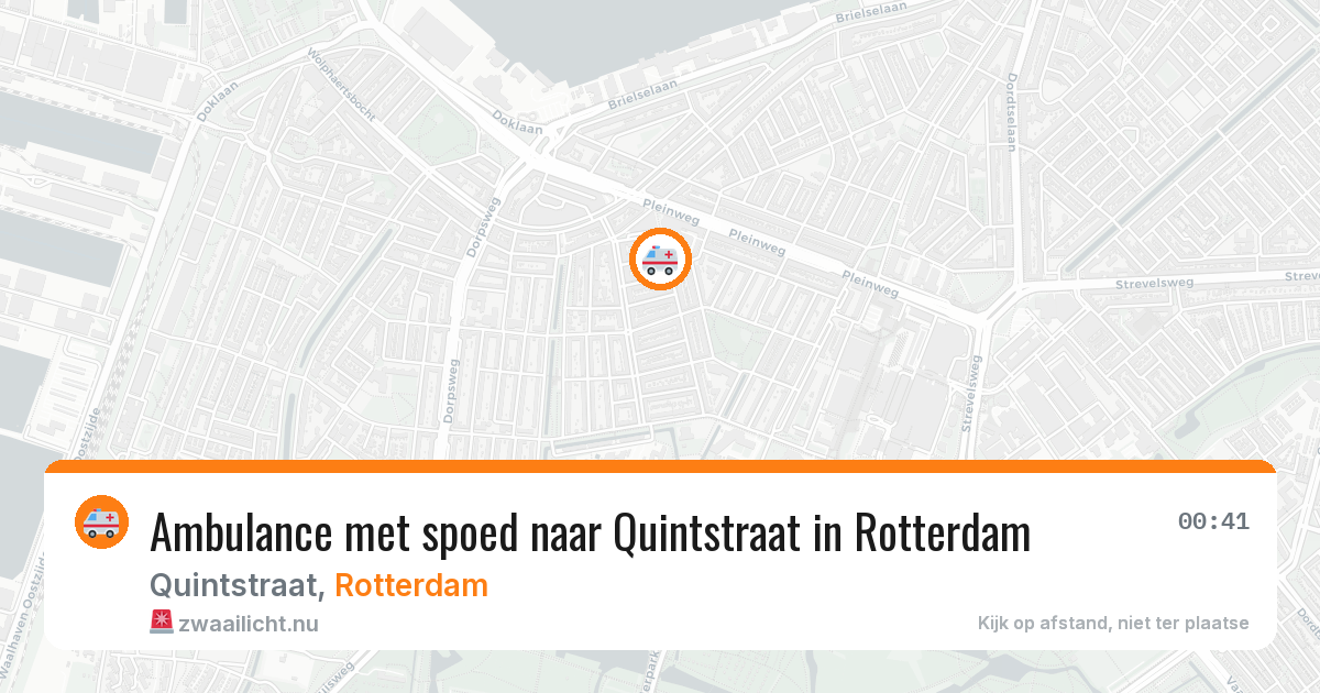 Ambulance met spoed naar Quintstraat in Rotterdam — 27 mrt 2026