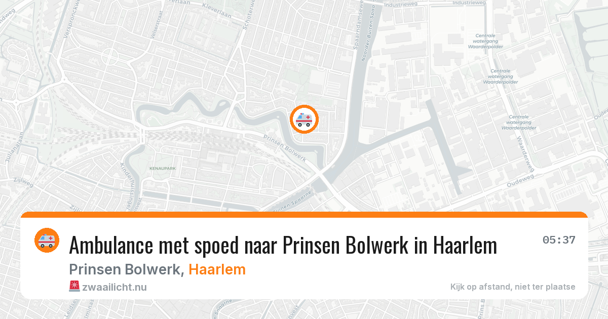 Ambulance met spoed naar Prinsen Bolwerk in Haarlem — 25 jul 2026