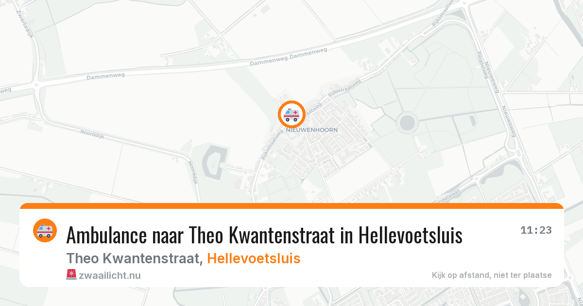 Ambulance naar Theo Kwantenstraat in Hellevoetsluis — 27 jul 2026