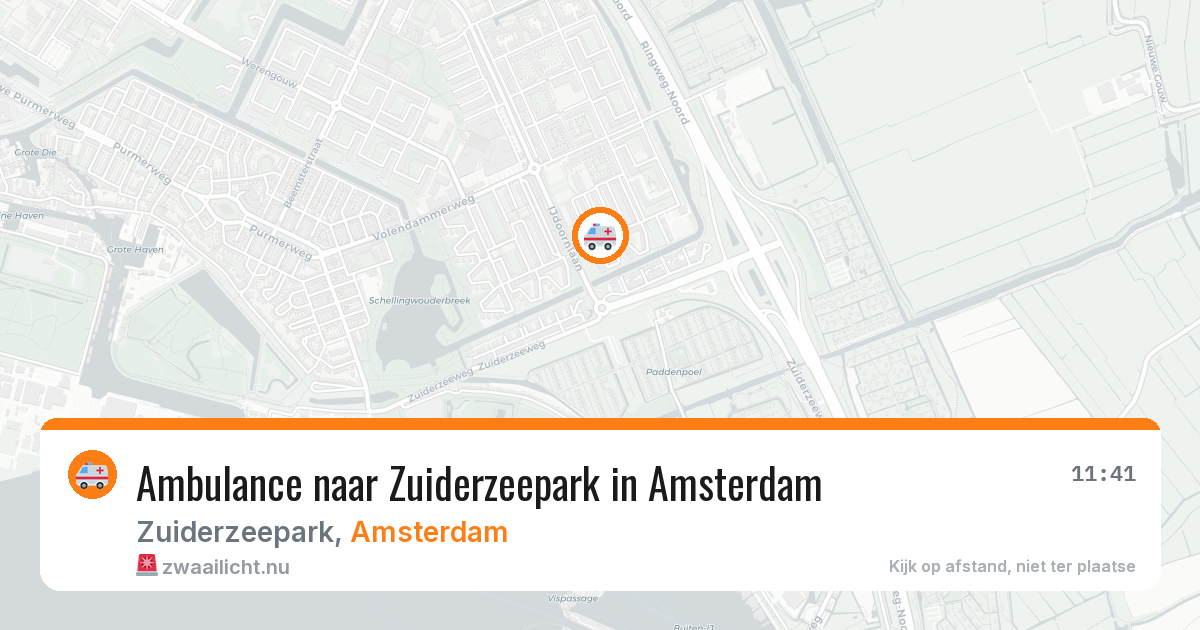 Ambulance naar Zuiderzeepark in Amsterdam — 10 mei 2026