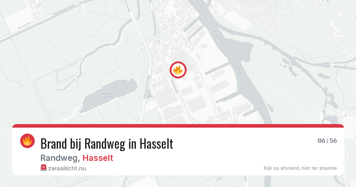 Brand bij Randweg in Hasselt — 8 jun 2026