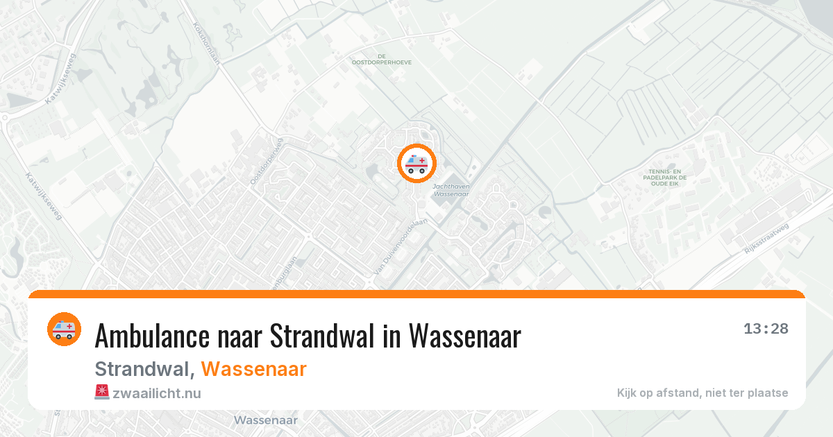 Ambulance naar Strandwal in Wassenaar — 12 jul 2026