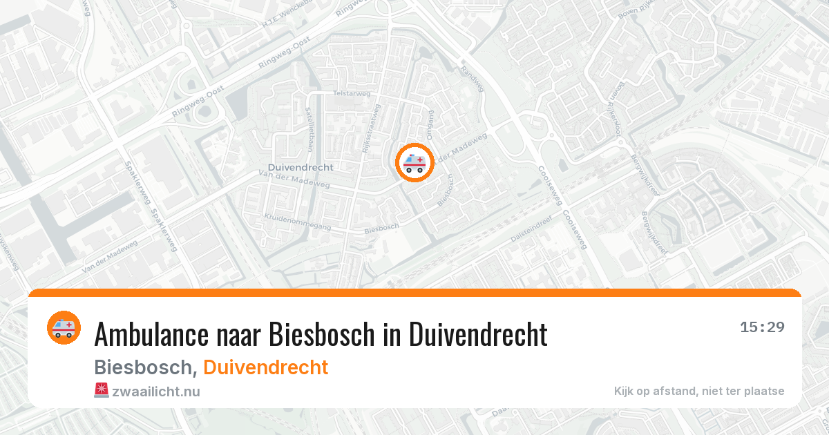 Ambulance naar Biesbosch in Duivendrecht — 25 jul 2026