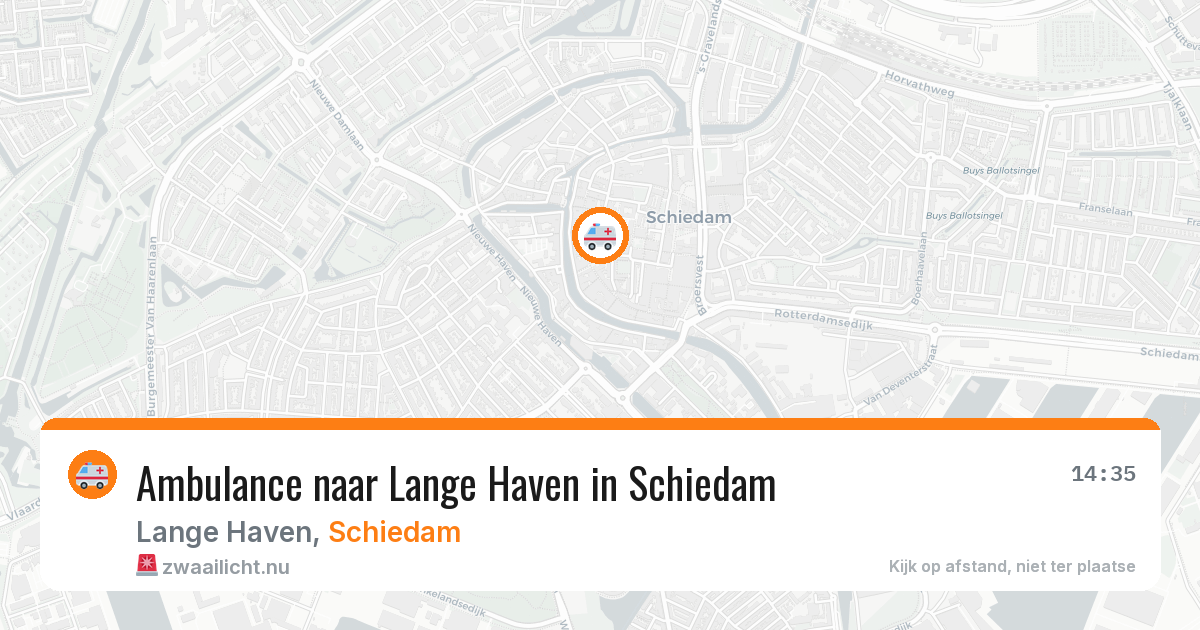 Ambulance naar Lange Haven in Schiedam — 5 jun 2026