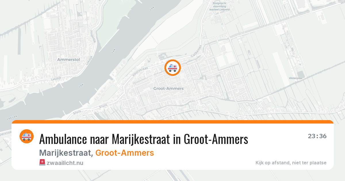 Ambulance naar Marijkestraat in Groot-Ammers — 25 mrt 2026