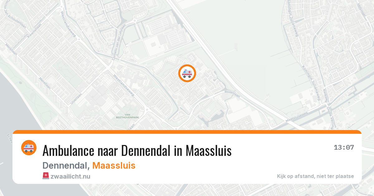 Ambulance naar Dennendal in Maassluis — 22 jul 2026