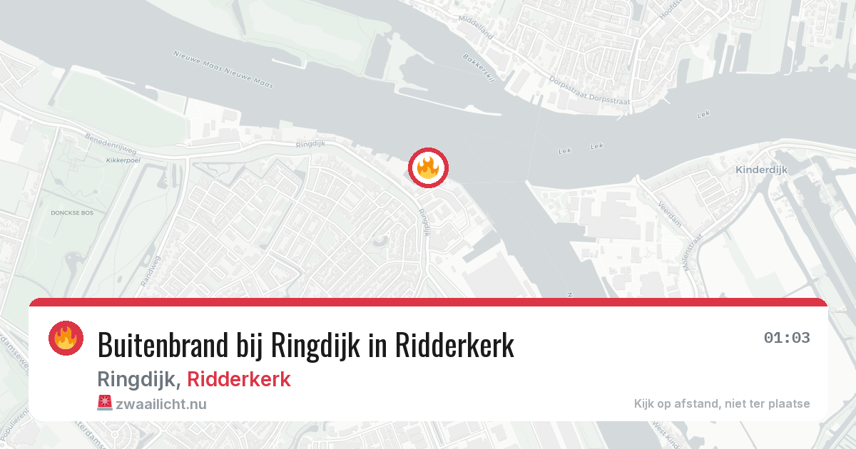 Buitenbrand bij Ringdijk in Ridderkerk — 25 jul 2026