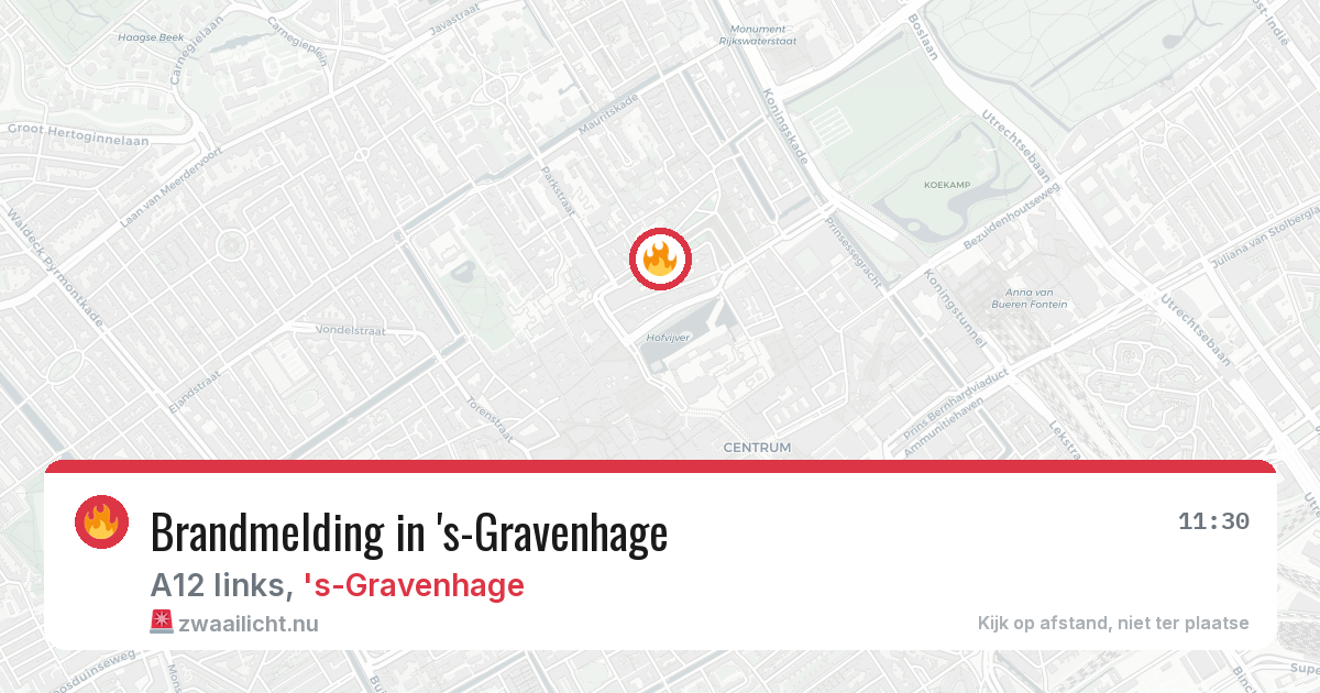 Brandmelding in 's-Gravenhage — 11 mei 2026