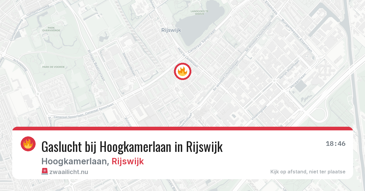 Gaslucht bij Hoogkamerlaan in Rijswijk — 17 jul 2026