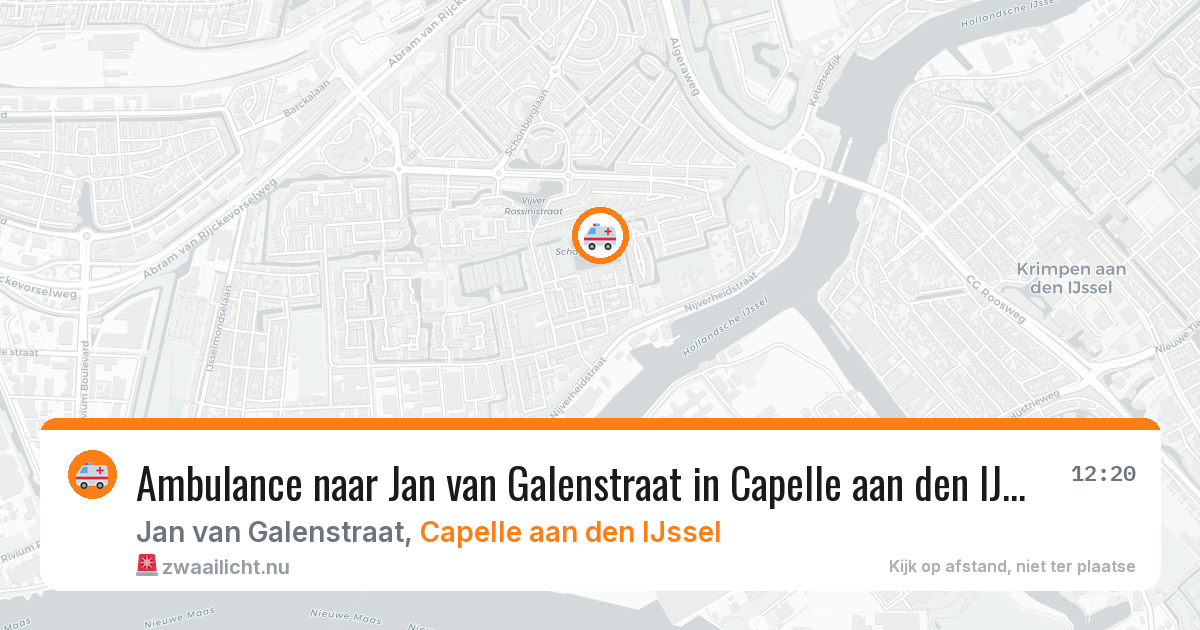 Ambulance naar Jan van Galenstraat in Capelle aan den IJssel — 23 jul 2026