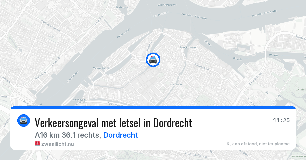 Verkeersongeval met letsel in Dordrecht — 17 jul 2026