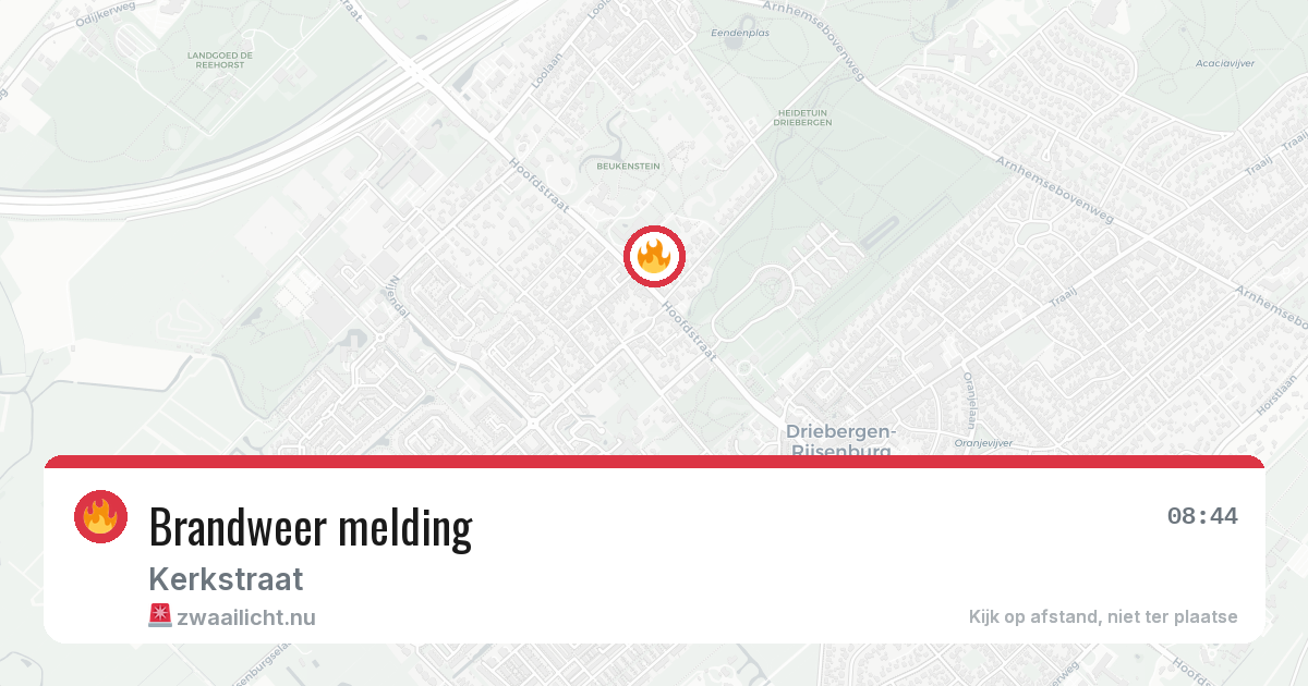 Brandweer melding — 19 mei 2026