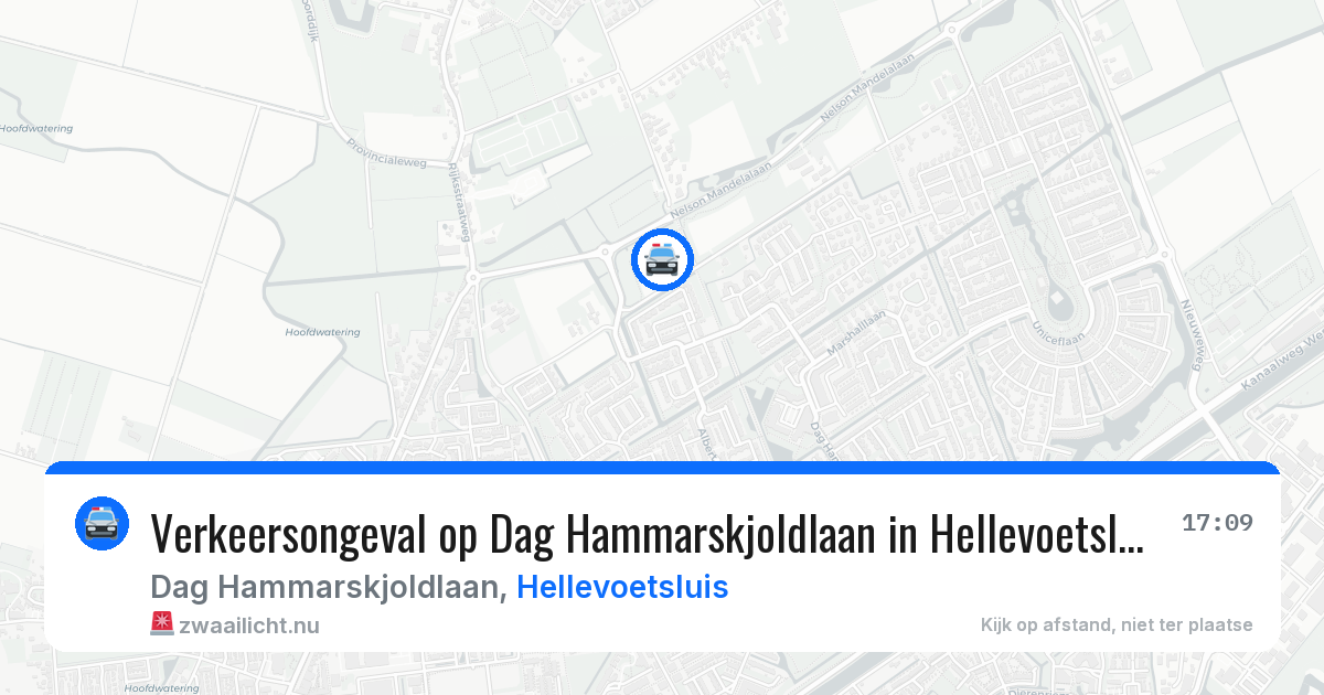 Verkeersongeval op Dag Hammarskjoldlaan in Hellevoetsluis — 6 jun 2026