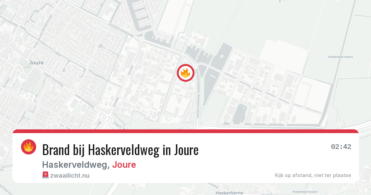 Brand bij Haskerveldweg in Joure — 10 jul 2026