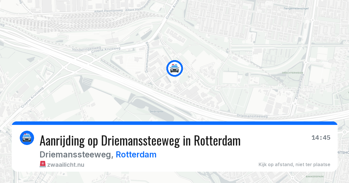 Aanrijding op Driemanssteeweg in Rotterdam — 20 mrt 2026