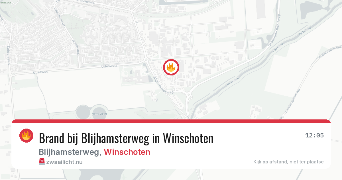 Brand bij Blijhamsterweg in Winschoten — 18 mrt 2026