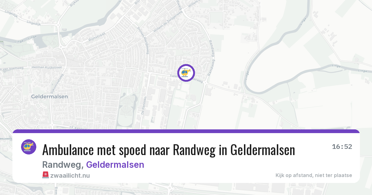 Ambulance met spoed naar Randweg in Geldermalsen — 21 jul 2026