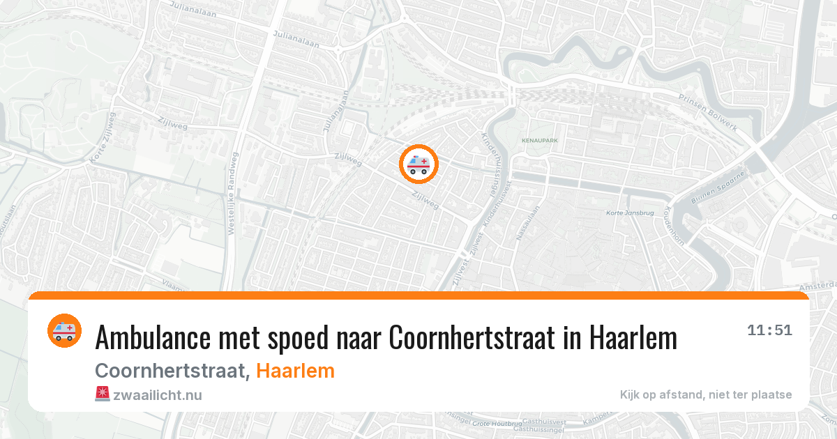 Ambulance met spoed naar Coornhertstraat in Haarlem — 12 jul 2026