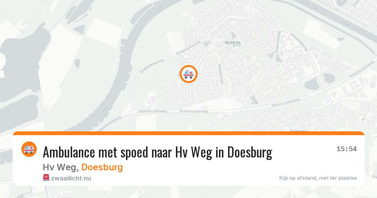 Ambulance met spoed naar Hv Weg in Doesburg — 16 jul 2026