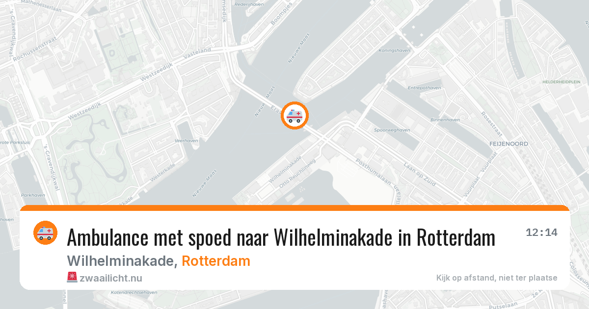 Ambulance met spoed naar Wilhelminakade in Rotterdam — 6 mei 2026