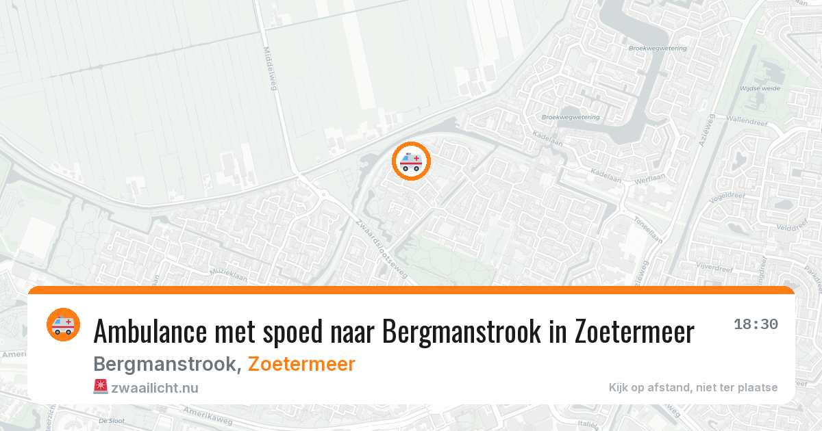 Ambulance met spoed naar Bergmanstrook in Zoetermeer — 26 mei 2026
