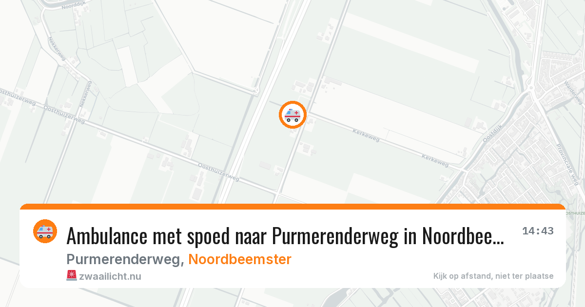 Ambulance met spoed naar Purmerenderweg in Noordbeemster — 11 jul 2026