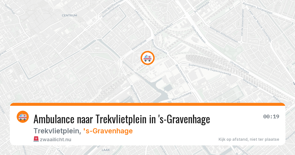 Ambulance naar Trekvlietplein in 's-Gravenhage — 25 jul 2026
