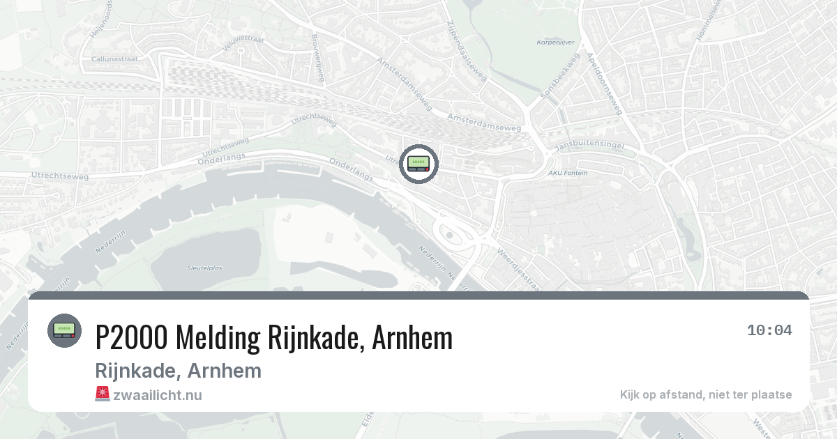 P2000 Melding Rijnkade, Arnhem — 5 mei 2026
