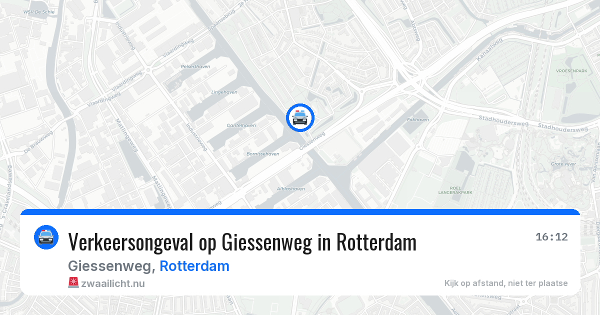 Verkeersongeval op Giessenweg in Rotterdam — 2 jun 2026