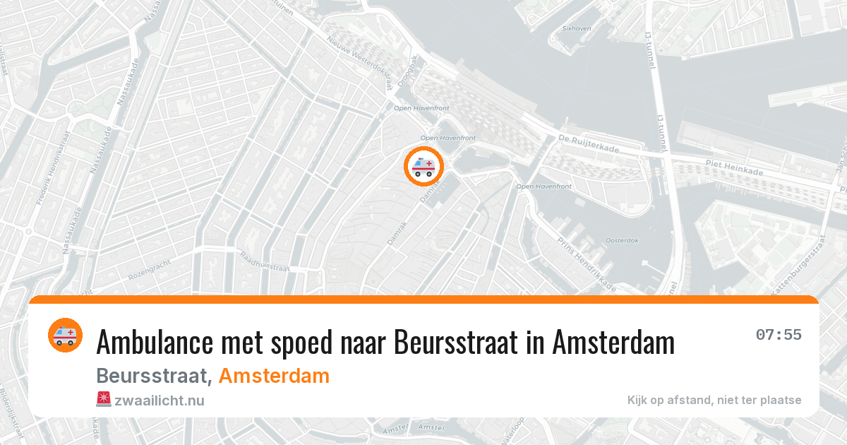 Ambulance met spoed naar Beursstraat in Amsterdam — 11 jul 2026