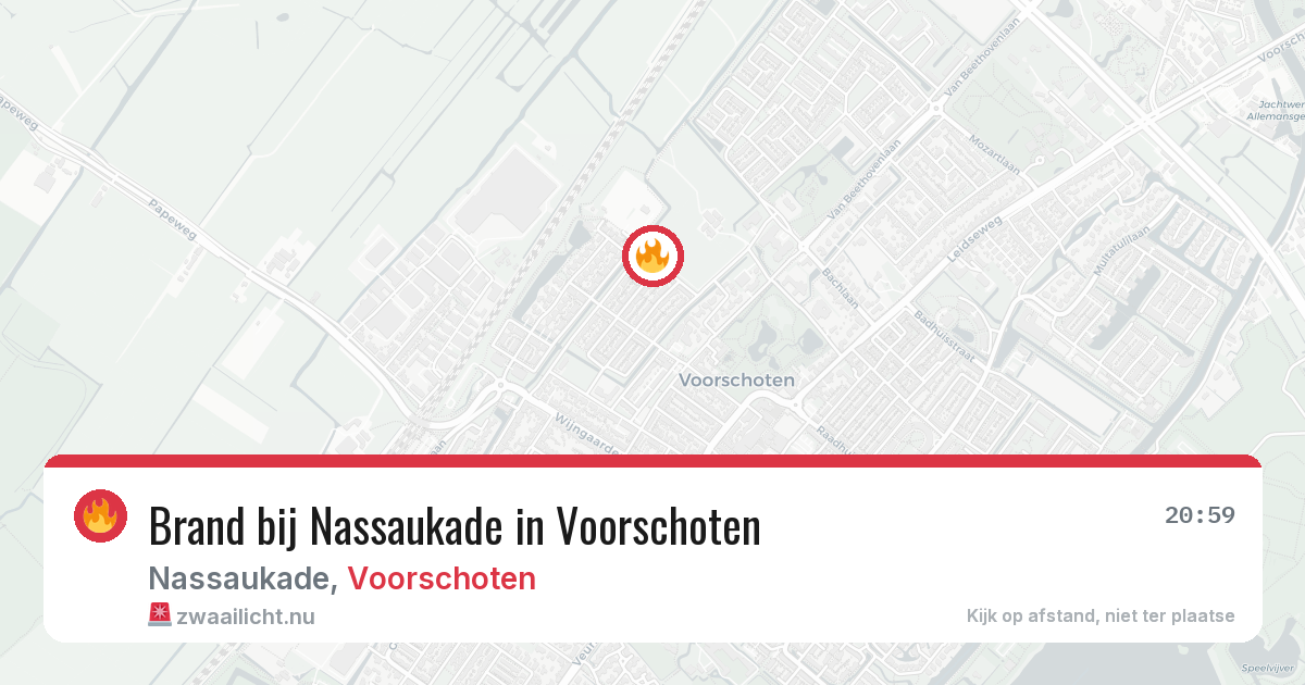 Brand bij Nassaukade in Voorschoten — 5 apr 2026