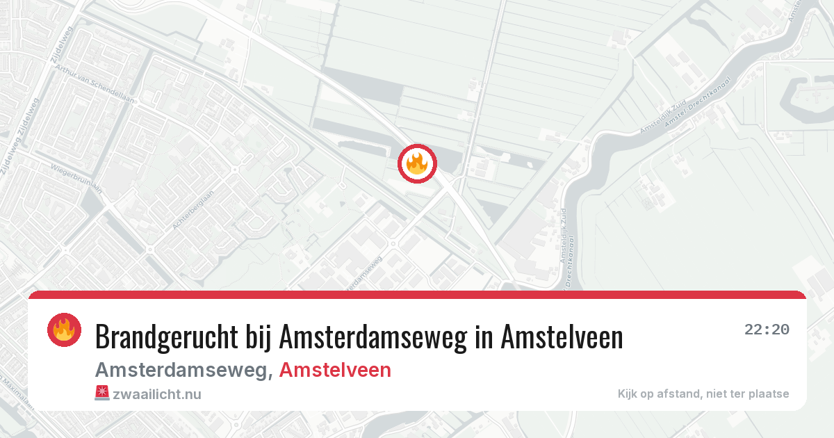 Brandgerucht bij Amsterdamseweg in Amstelveen — 12 jul 2026