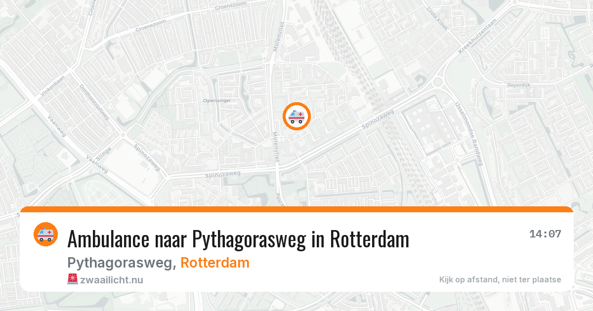 Ambulance naar Pythagorasweg in Rotterdam — 14 mei 2026
