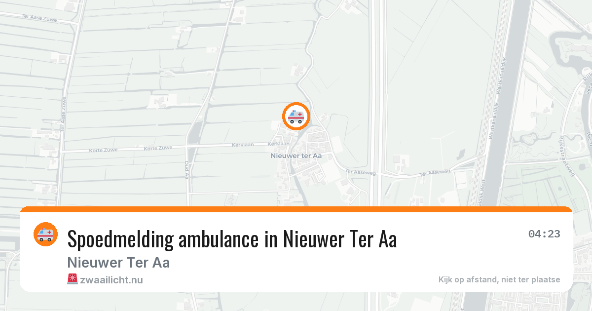 Spoedmelding ambulance in Nieuwer Ter Aa — 29 mrt 2026