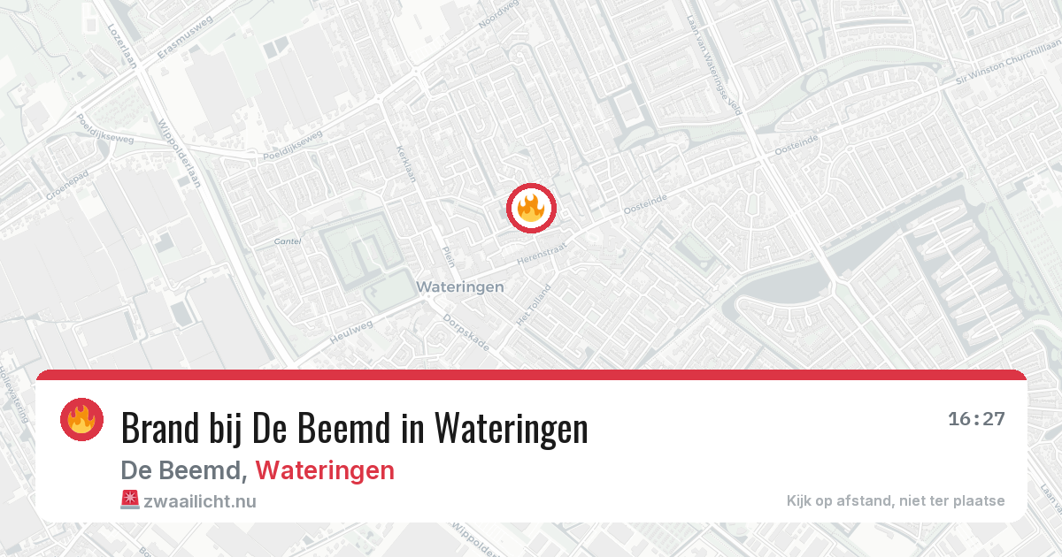 Brand bij De Beemd in Wateringen — 16 mrt 2026