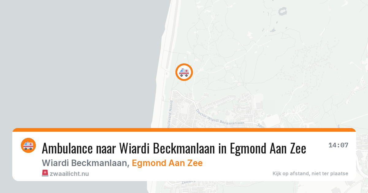 Ambulance naar Wiardi Beckmanlaan in Egmond Aan Zee — 11 jul 2026